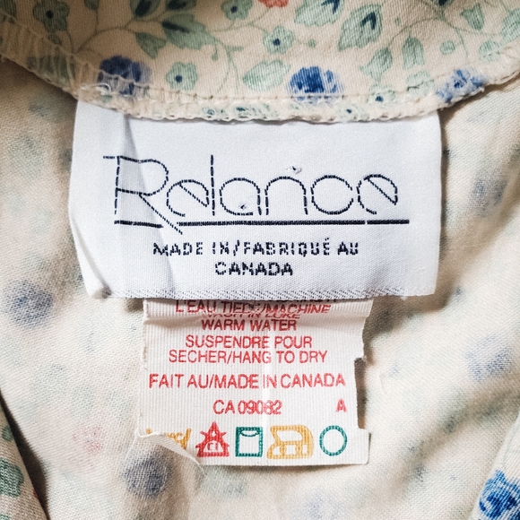 🇨🇦 Vintage Ditsy Floral Fitted Blouse Size S - Picture 6 of 7